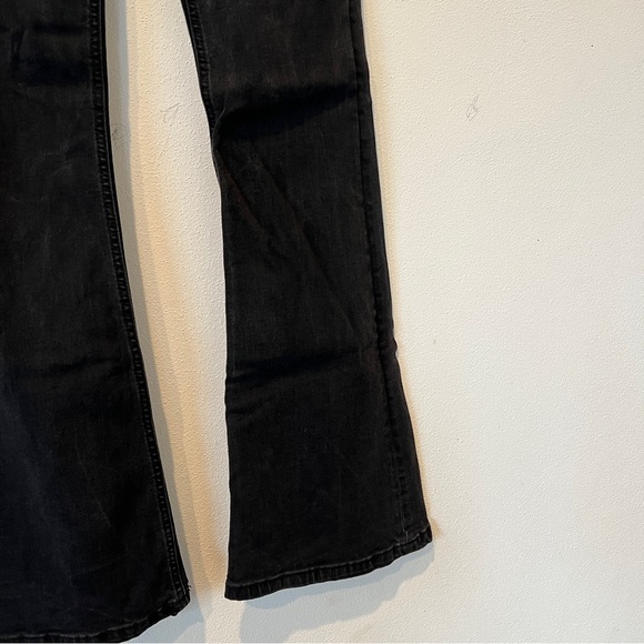 Zara Black Denim Flare High Waisted Full Length Jeans - Picture 7 of 7